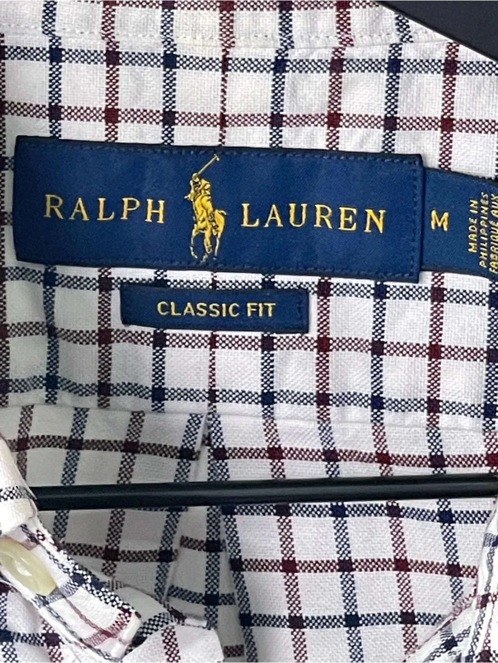 Polo by Ralph Lauren White Shirt with Navy Check